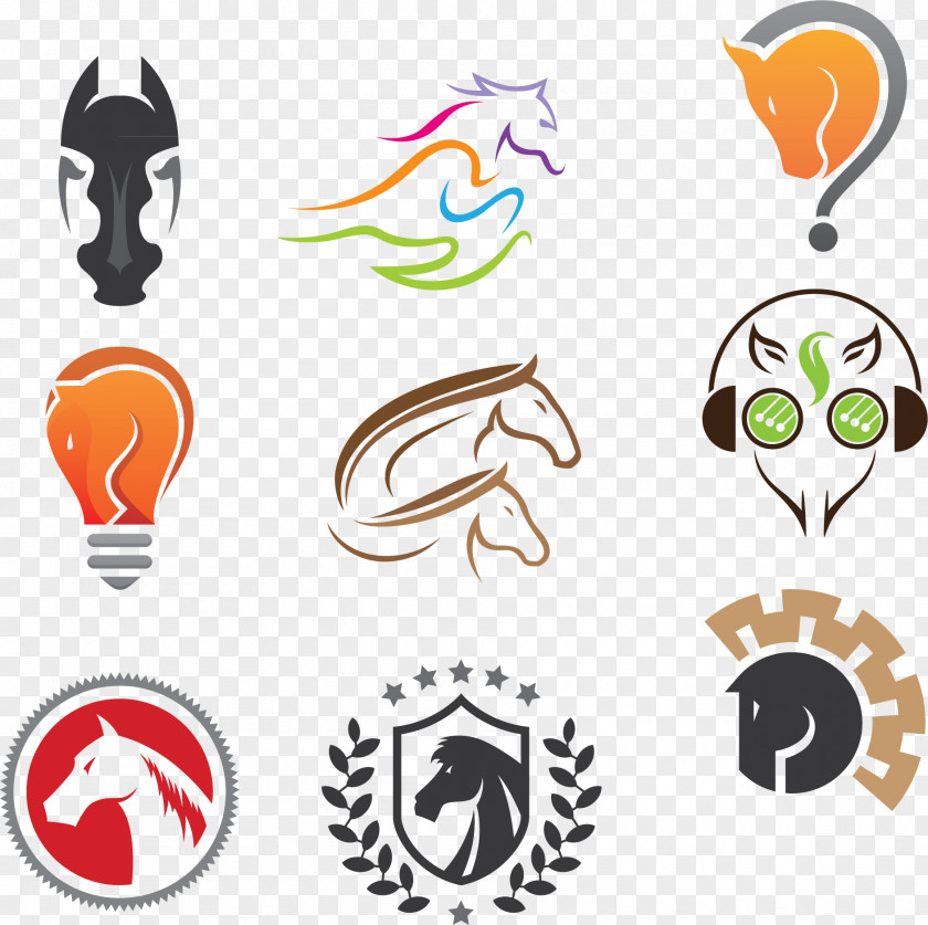 Vector Horse Logo Design Clip Art PNG