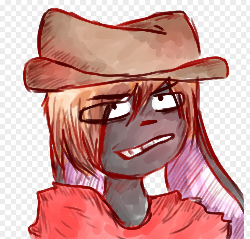 Blood Cowboy Hat Cartoon Character PNG