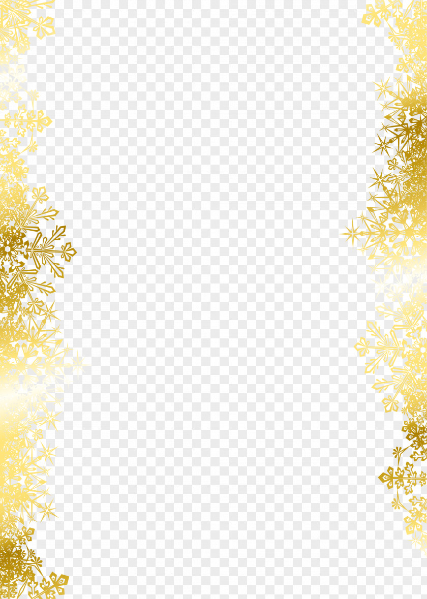 Golden Snowflake Texture Mapping Pattern PNG