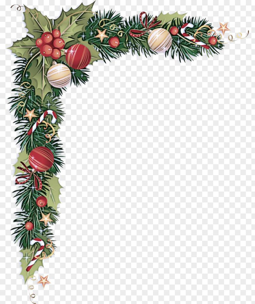 Holly Branch Christmas Decoration PNG