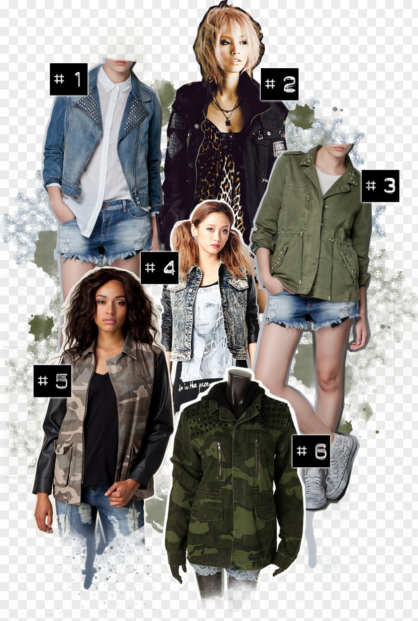 Jeans Leather Jacket Shoulder Outerwear Fashion PNG