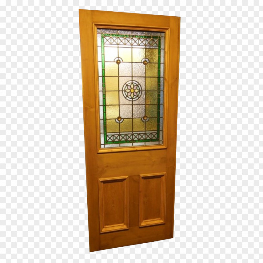Glass Door Window Stained Wood PNG