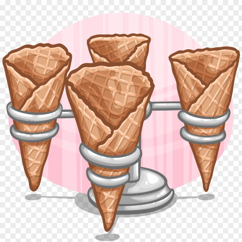 Heart-shaped Waffles Ice Cream Cones PNG