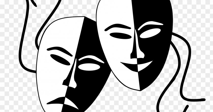 Mask Theatre Drama Drawing Comedy Clip Art PNG