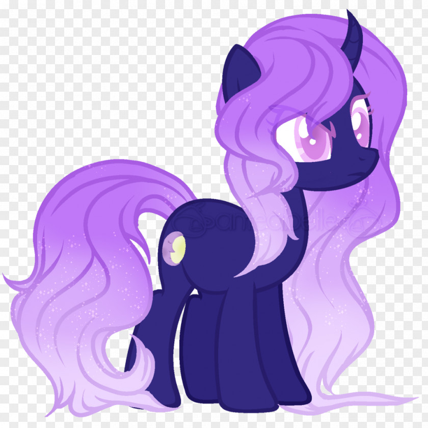 Quiet Moon Horse Art Pony Violet PNG