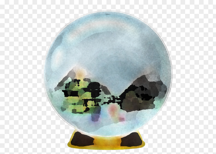 World Earth Ball Crystal PNG