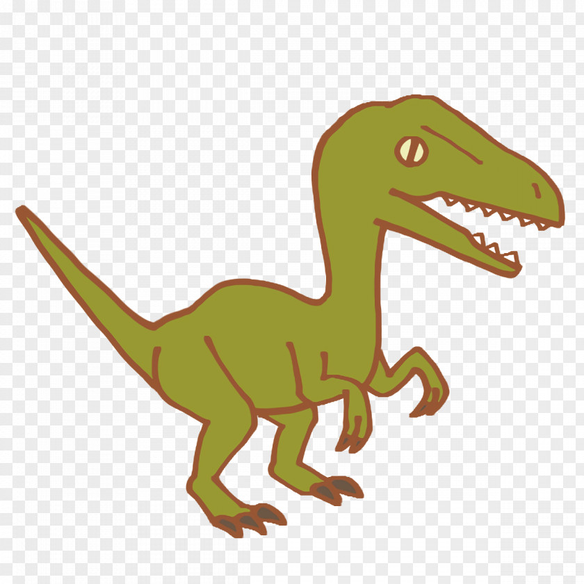 Tyrannosaurus Velociraptor Standing Character Beak PNG