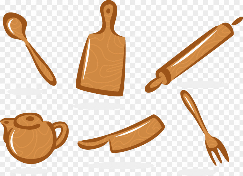 Vector Wood Products Wooden Spoon Euclidean Kitchen Utensil PNG