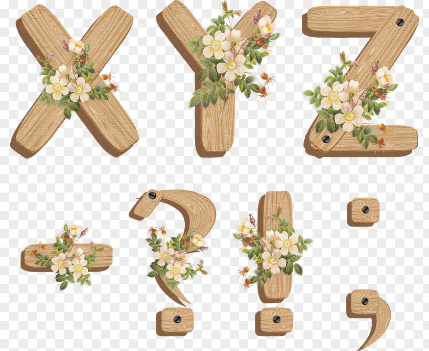 Retro Alphabet Letter Drawing Wood Decoupage PNG