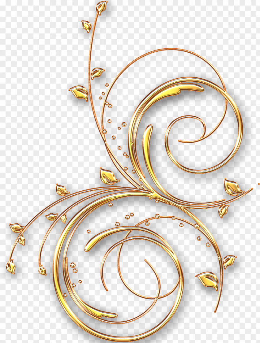 Gold Flower Clip Art PNG