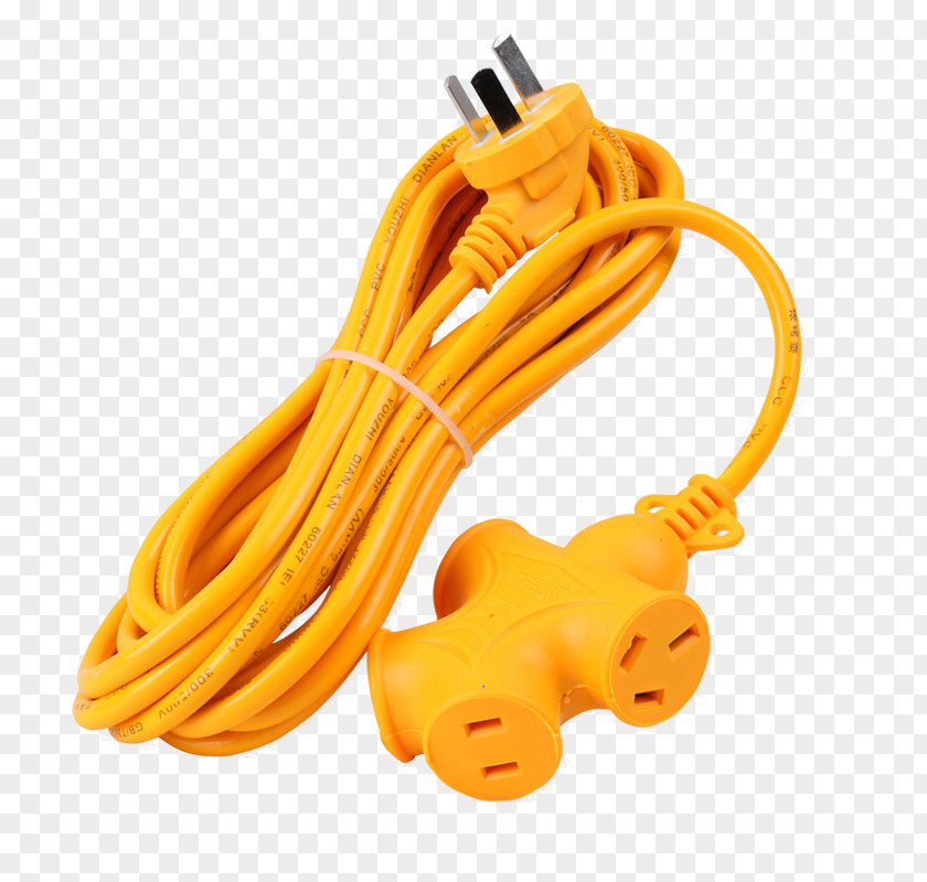 Computer Yellow Strip Explosion Power AC Plugs And Sockets Extension Cord Battery Charger PNG