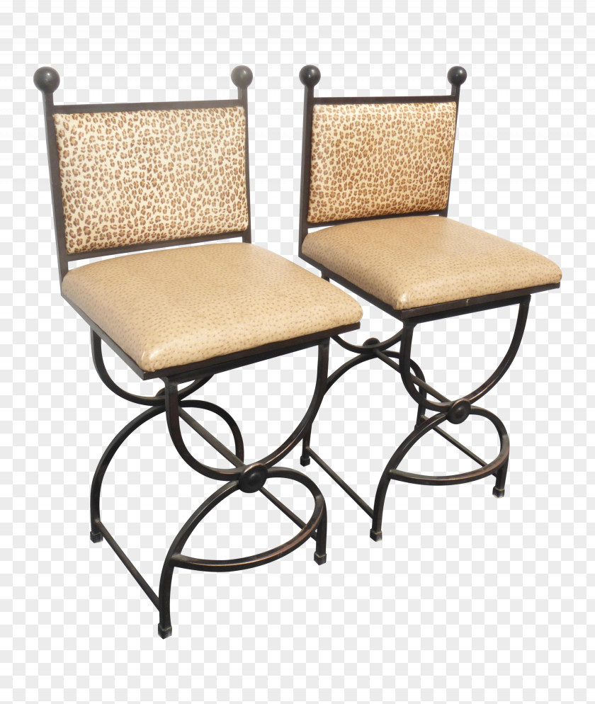 Iron Stool Bar Chair Wrought PNG