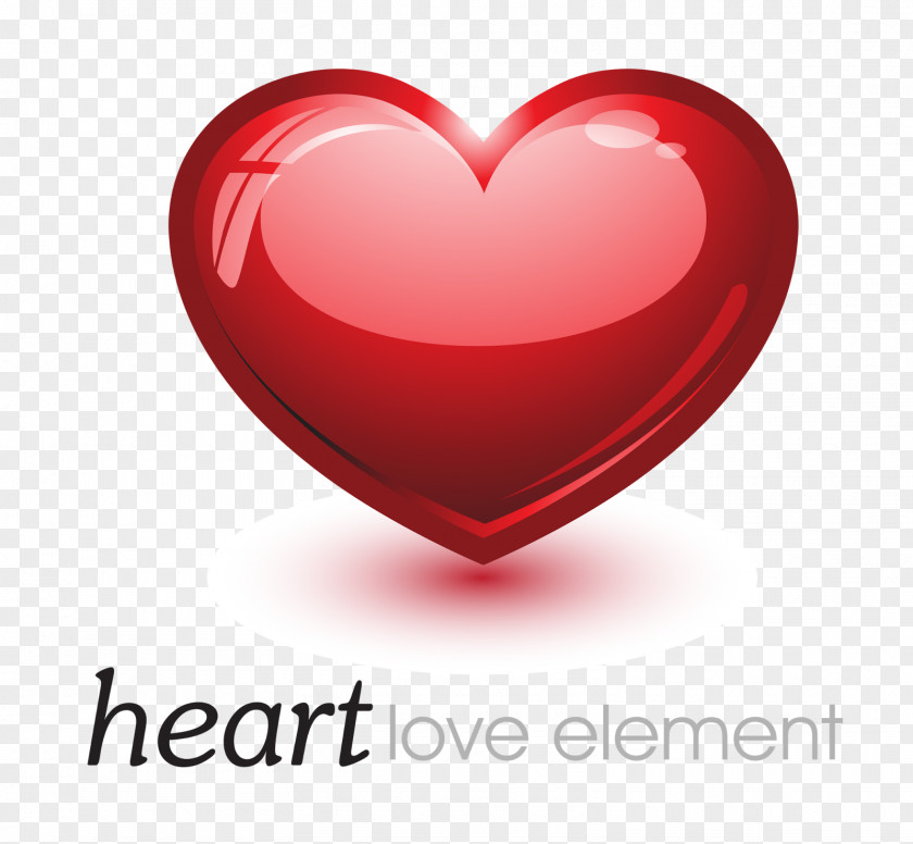 Red Love Heart Clip Art PNG