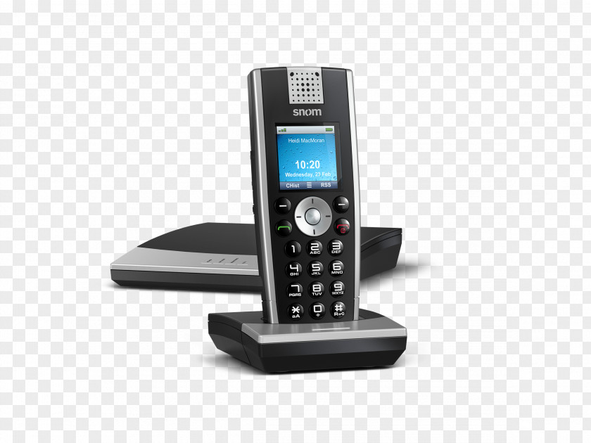 Sn Snom VoIP Phone Digital Enhanced Cordless Telecommunications Handset Voice Over IP PNG