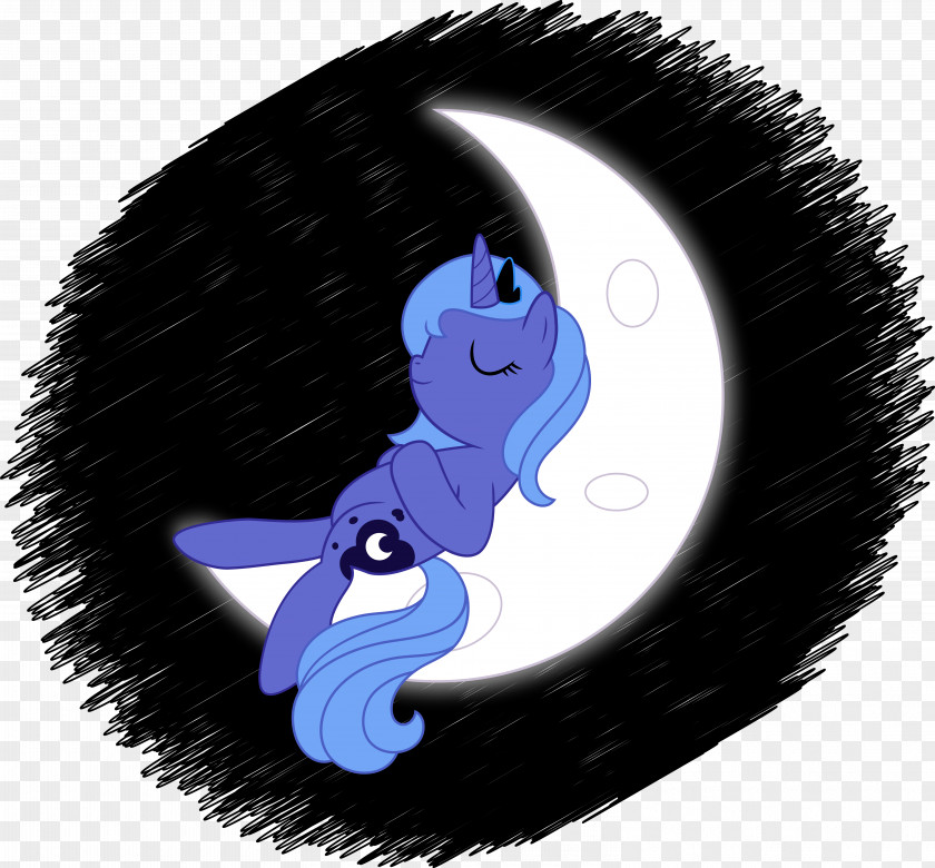 Crescent Moon Cartoon Princess Luna Character Illustration Image PNG