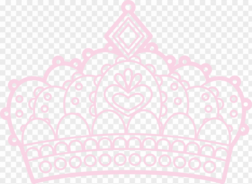 Crown Vector Pink Pattern PNG