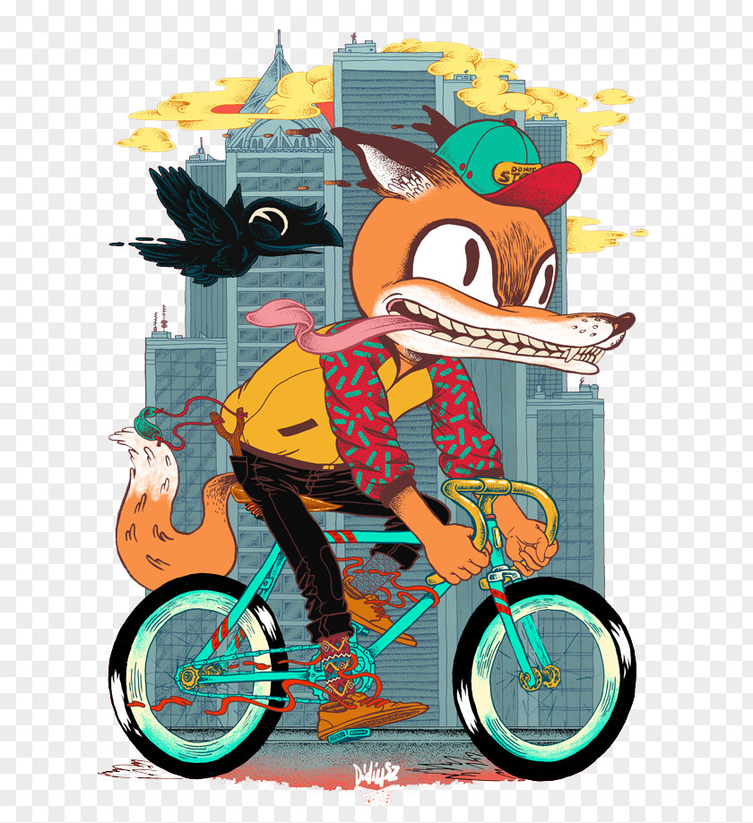 Cycling Fox Samsung Galaxy J7 Pro Bicycle Illustration PNG