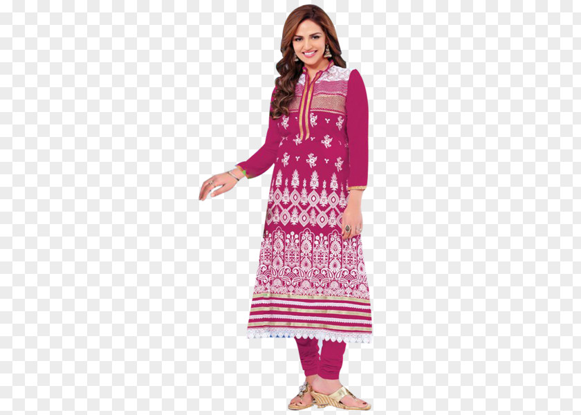 Shalwar Kameez Pink M Sleeve Dress Neck PNG