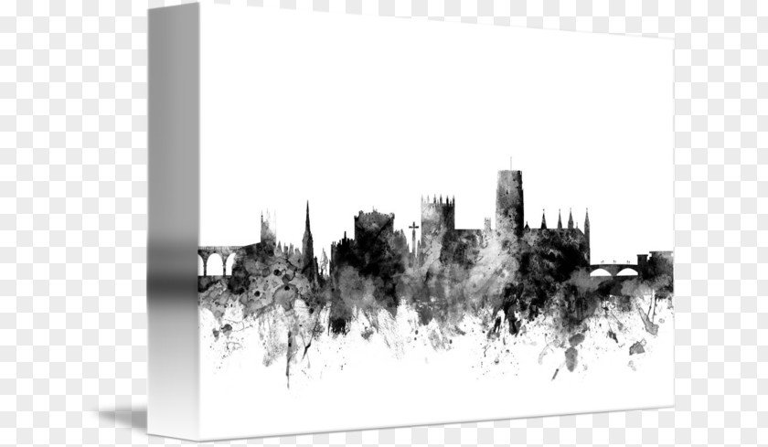 SKYLINE ENGLAND Skyline Durham Art Cityscape Printmaking PNG