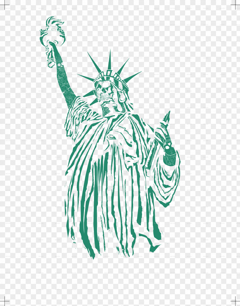 Zipper Isolated Cat Statue Of Liberty Visual Arts Sketch PNG