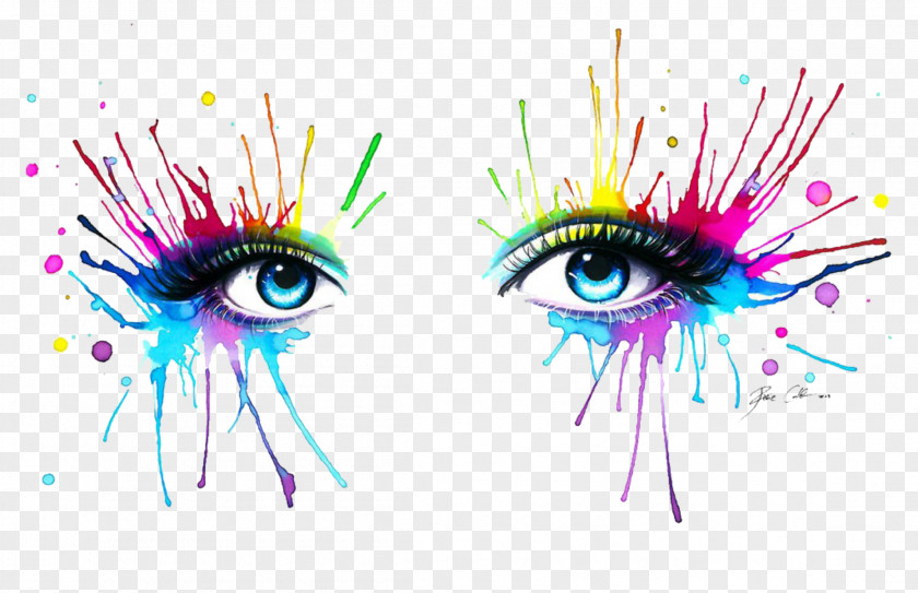 Eye Drawing Image Artist Watercolor Painting PNG