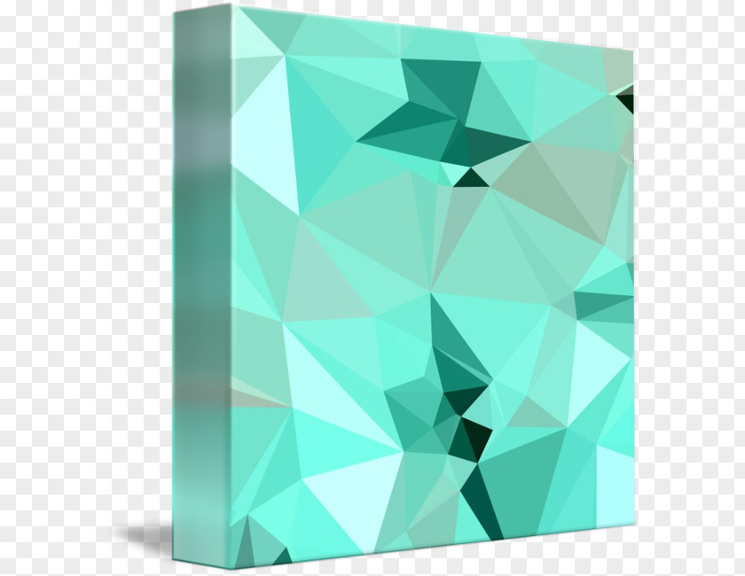 Green Abstract Triangle Polygon PNG