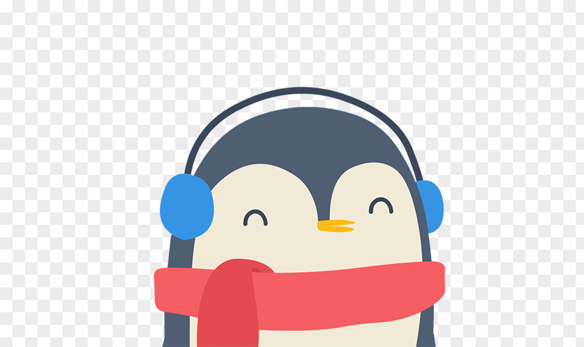Penguin Scarf Headphones Razorbills Illustration PNG