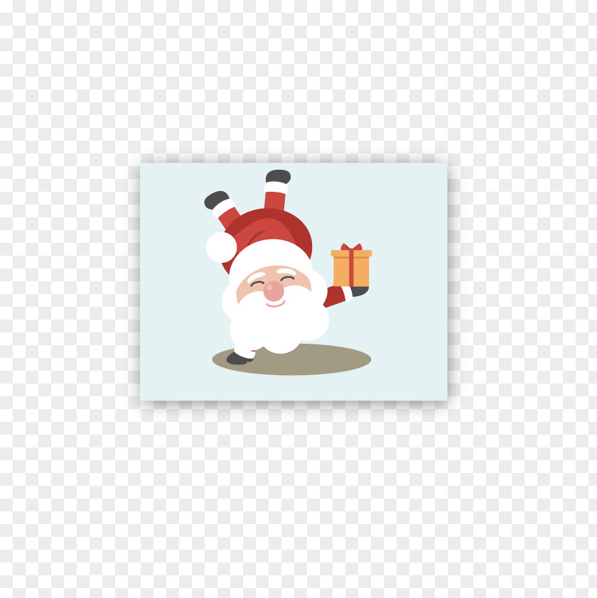 Santa Claus Cartoon Holiday Flat Christmas Ornament New Year Wish PNG