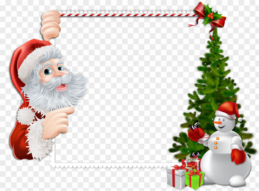 Santa Claus Picture Frames Christmas Ornament Clip Art PNG