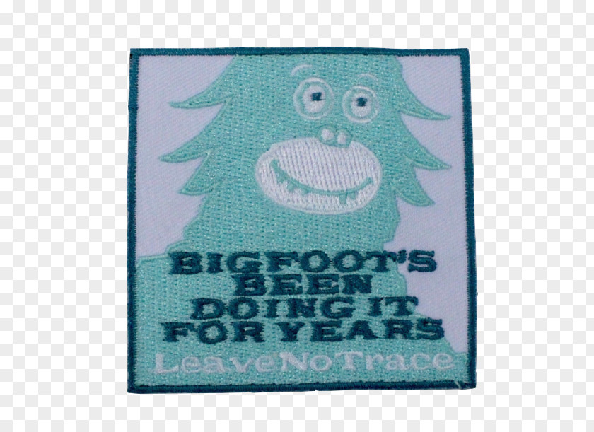 Sasquatch Textile Turquoise Animal Leave No Trace Font PNG