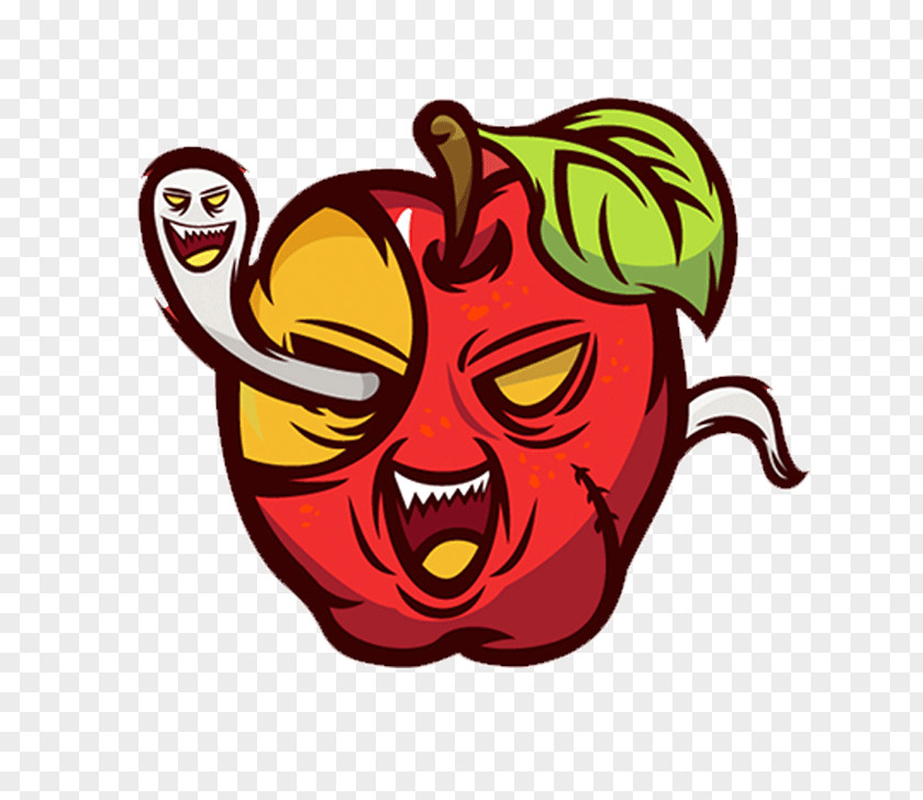 Evil Red Apple Juice Clip Art PNG