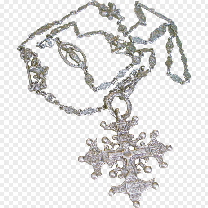 Necklace Locket Cross Sterling Silver PNG