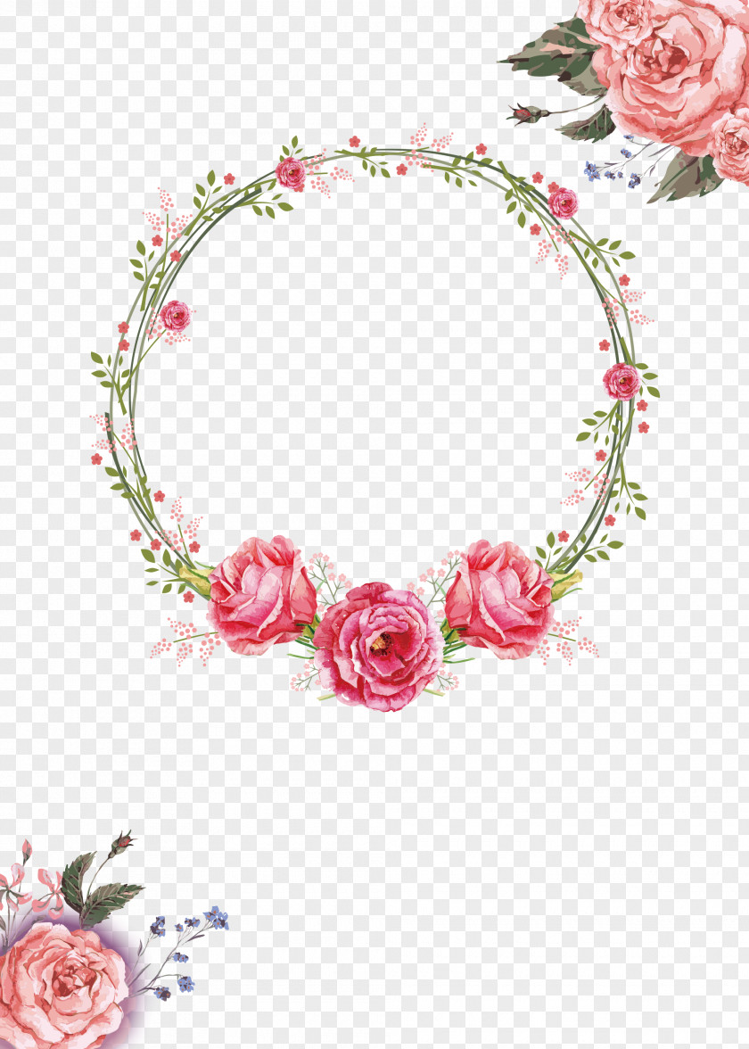 Peony Wreath Floral Design Garland Crown PNG