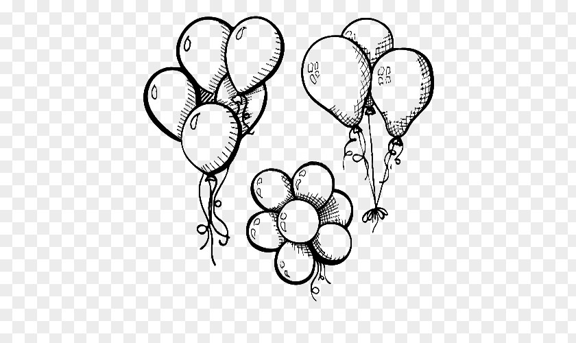 Three Strings Of Balloons Drawing Balloon Royalty-free Illustration PNG