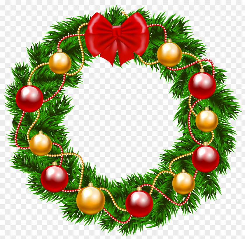 Christmas Wreath Clipart Image Garland Clip Art PNG