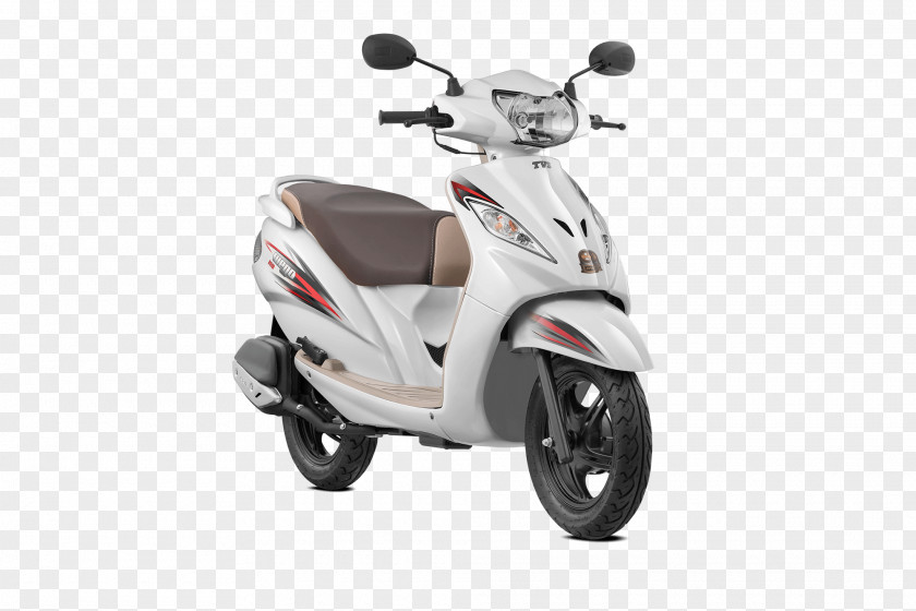 Scooter Motorized TVS Wego White Black PNG