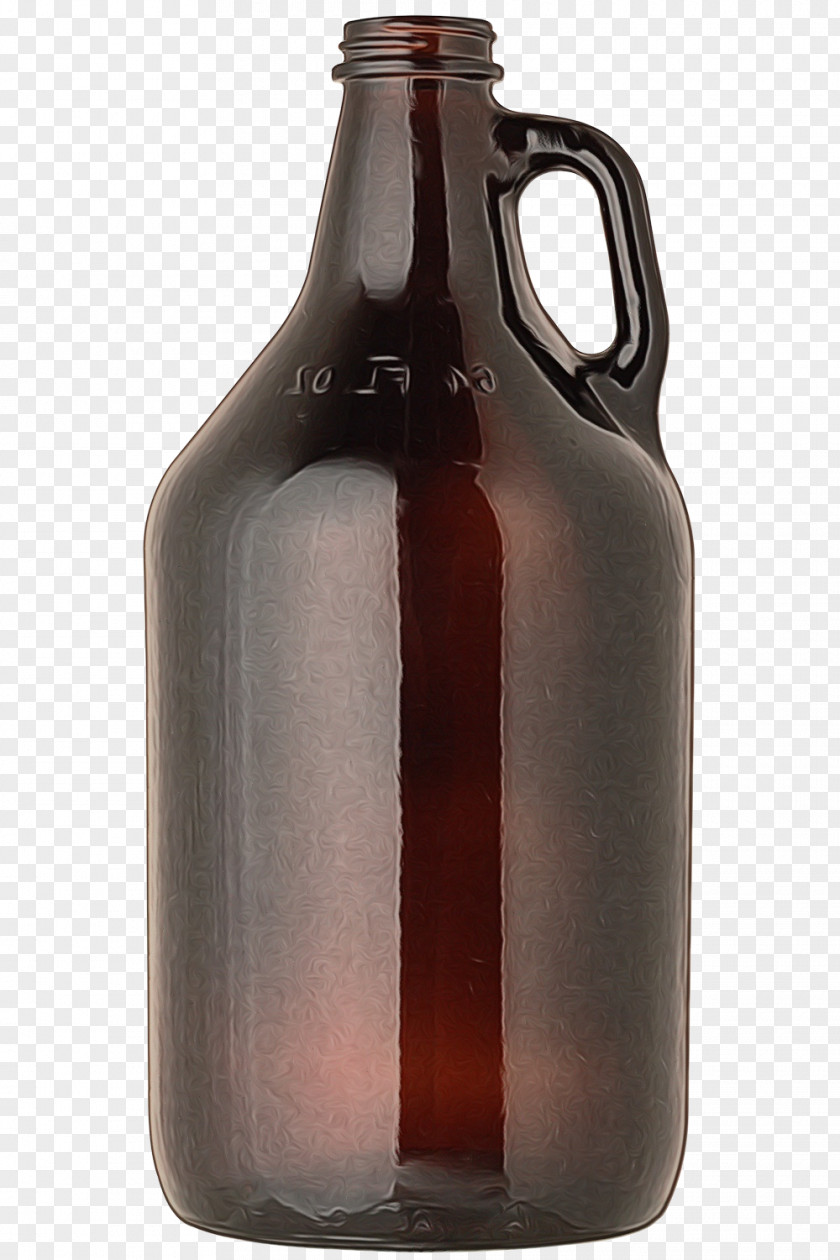 Tableware Water Bottle Glass Beer Brown Drinkware PNG