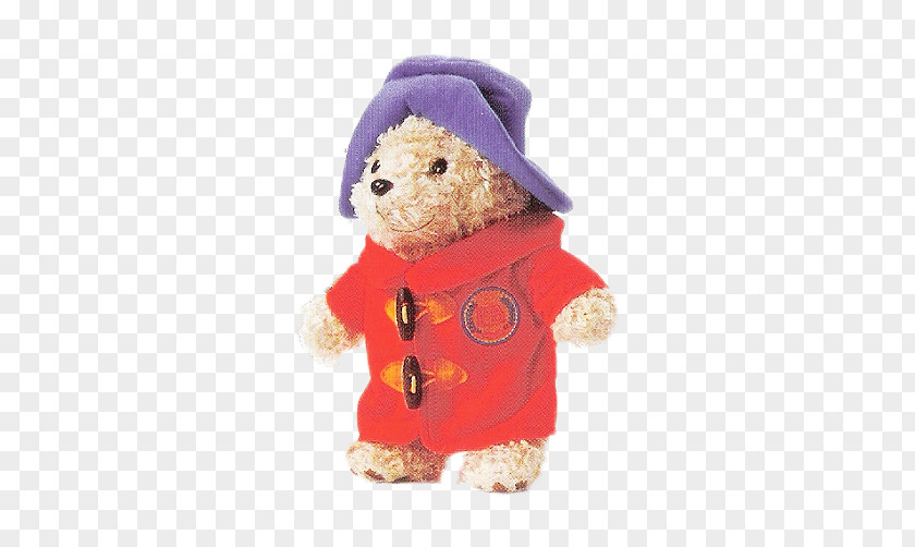 Teddy Bear Stuffed Toy PNG bear toy, Red coat purple hat clipart PNG