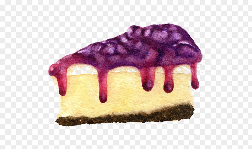 Blueberry Cake Triangle Cheesecake Pie Clip Art PNG