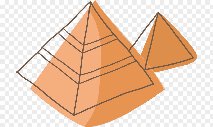 Cute Cartoon Pyramid Drawing PNG