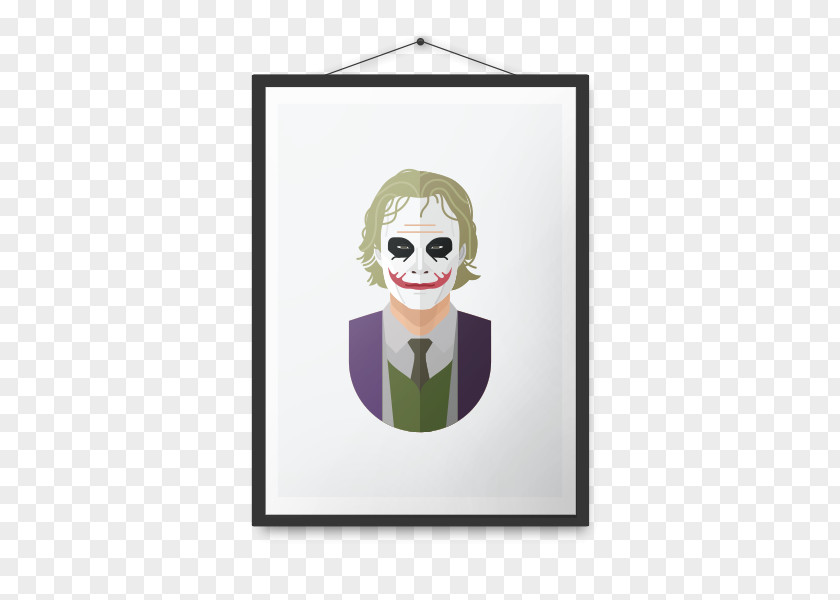 Heath Ledger Joker Penguin Cartoon Poster PNG
