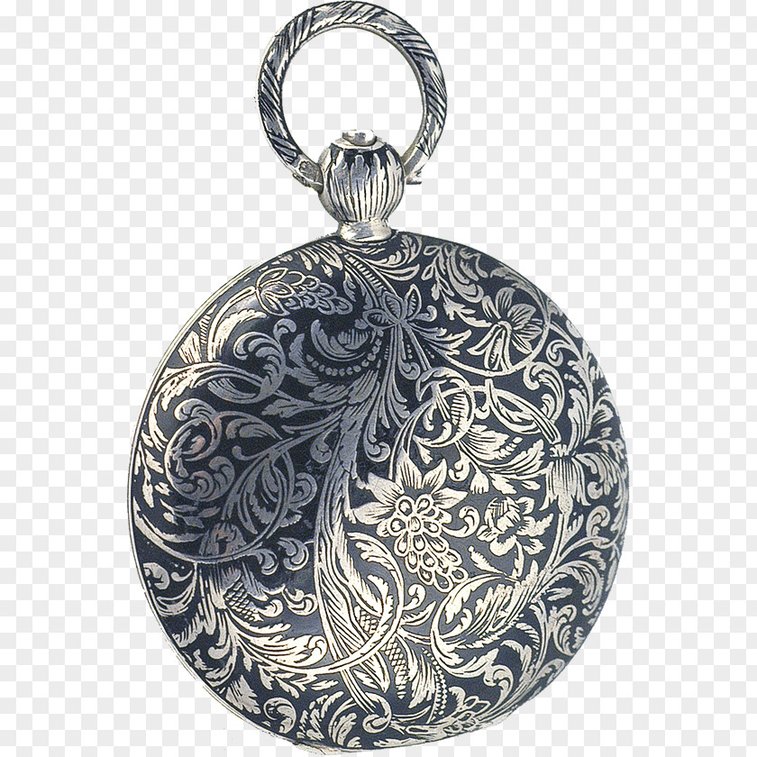 Exquisite Blue Flowers Locket PNG