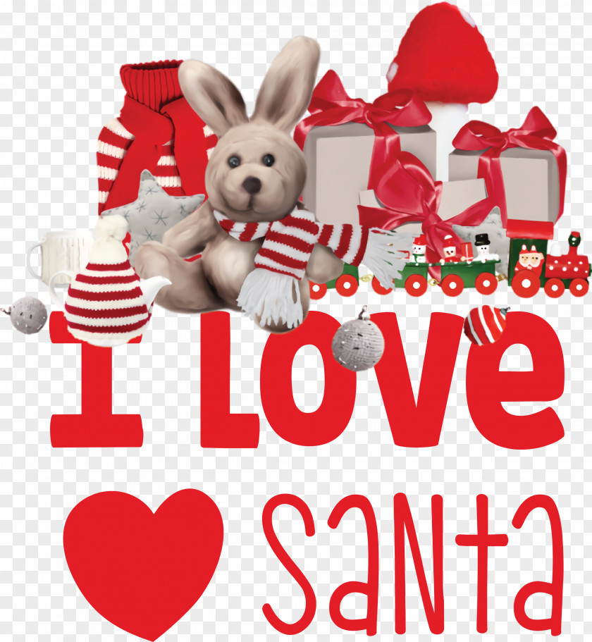 I Love Santa Christmas PNG