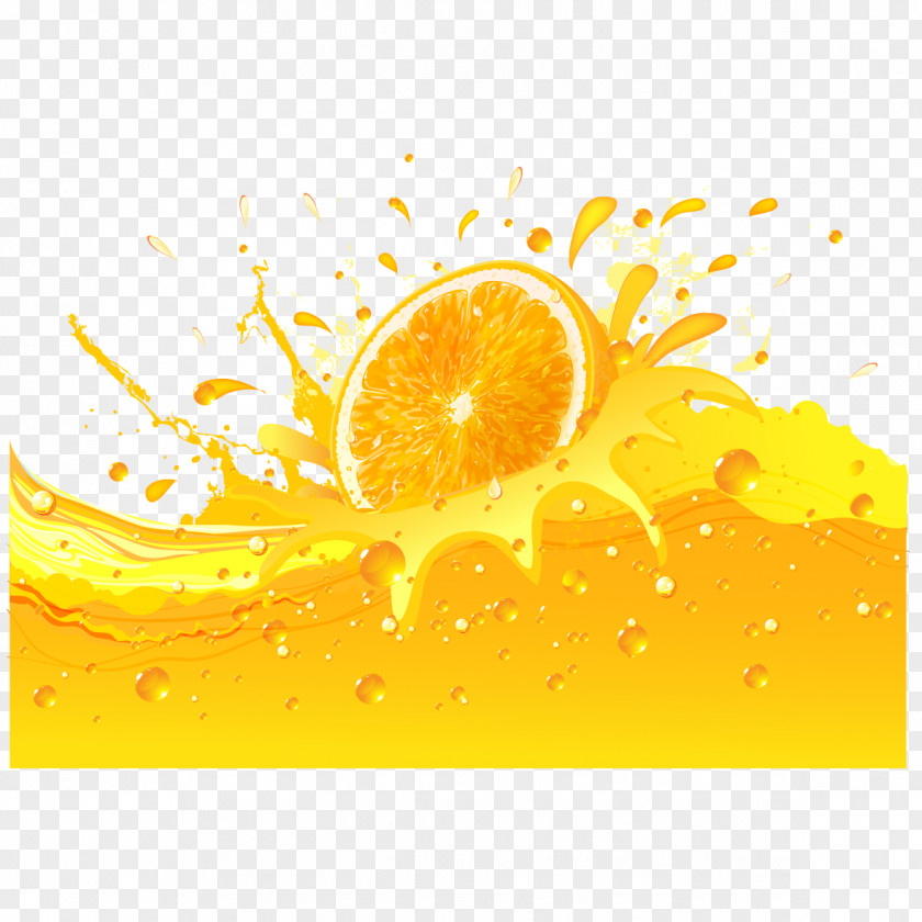 Vector Orange Juice And Oranges Soft Drink Lemon PNG