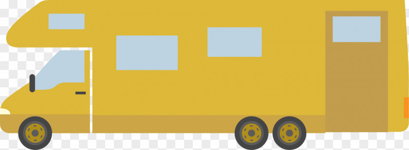 Yellow Cartoon RV Gratis PNG