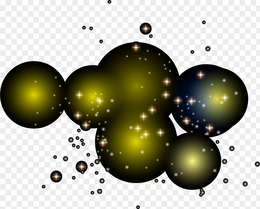 Dreamy Yellow Polka Dots PNG