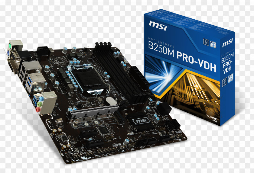 Picture Box LGA 1151 Motherboard MSI DDR4 SDRAM ATX PNG