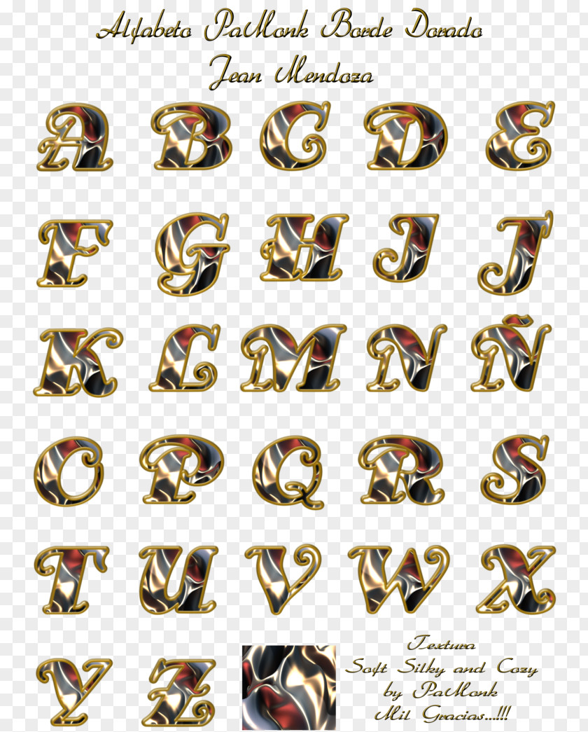 Borde Dorado Alphabet Letter Gold Font PNG