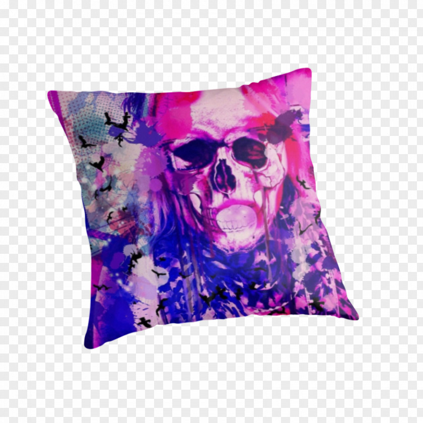 Death Rock Dress Throw Pillows Cushion Pink M PNG