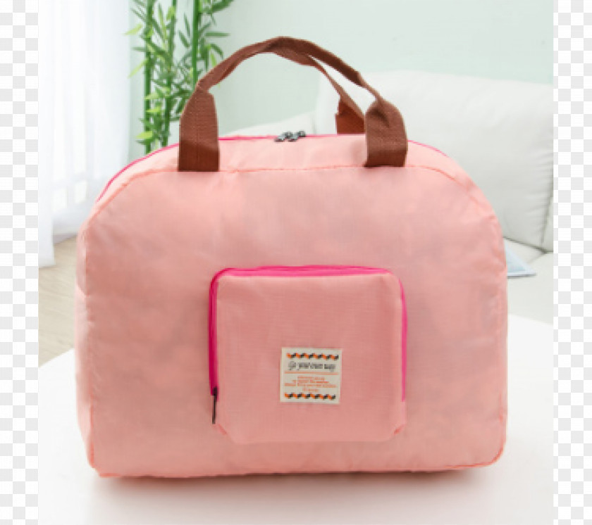 Pink Suitcase Handbag Reusable Shopping Bag Travel PNG